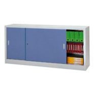 ARMOIRE PORTE COULISSANTE 200X180CM GRIS