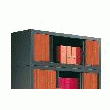 RÉHAUSSE POUR ARMOIRE À RIDEAUX MERISIER CORPS ANTHRACITE