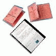 BOÎTE DE 5 ÉTUIS ELBA - 3 VOLETS POUR CARTE GRISE - 9X13.5 CM - EN PVC 30/100E