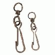 MOUSQUETONS PIVOTANTS CHROMÉS - LONGUEUR 6 CM