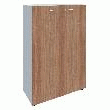 ARMOIRE MI-HAUTE NOYER/BLANC NY, LARGEUR : 86 CM