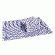 ESSUIE-MAINS TEXTILE 100% COTON CARREAUX BLEU - PAQUET DE 6 -