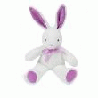 LAPIN PANTIN PELUCHE ET VELOURS VIOLET PARME 35CM  LAPIN