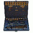 COFFRET D’ATELIER 46 PIÈCES, AVEC 20 TARAUDS INDIVIDUELS HSS, 20 FILIÈRES EXTENSIBLES HSS ET ACCESSOIRES