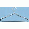 CINTRES - CHROMÉ BRILLANT AVEC BARRE POUR PANTALON, LOT DE 10