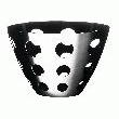 CORBEILLE A AGRUMES AJOUREE O29CM EN INOX 18/10 - COLLECTION UNO - MEPRA