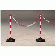CHAÎNE PLASTIQUE 8 MM ROUGE/BLANC - SACHET DE 5 M