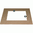 GABARIT DE COPIAGE POUR INCRUSTER UNE PLAQUE EMBASE DE FIXATION SUR UNE TABLE DE FRAISAGE.