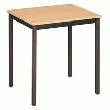 TABLE DE BUREAU MULTI-USAGE ÉCO HÊTRE 70 X 60 CM PIÈTEMENT BRUN