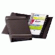 RELIURE 200 CARTES DE VISITE 57 X 90 MM COLORIS ANTHRACITE MÉCANISME ANNEAUX -