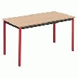 TABLE MULTI USAGE ÉCO 120 X 60 HÊTRE PIEDS ROUGE