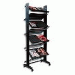 PRESENTOIR DE SOL FASTPAPERFLOW - 8 TABLETTES MOBILE - NOIR MULTIFICHE