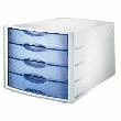 HAN MODULE DE CLASSEMENT 4 TIROIRS BLEU TRANSLUCIDE MONITOR