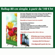 STAND TOTEM ENROULEUR / ROLLUP 80 CM ÉCONOMIQUE