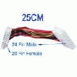 ADAPTATEUR D'ALIMENTATION 20 PIN FEMELLE VERS 24 PIN MALE - 25CM