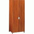 ARMOIRE HAUTE 2 PORTES BATTANTES - GAMME SANTOS - L.80 X P.47 CM - COLORIS PALISSANDRE
