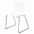 CHAISE SMILY PIED LUGE BLANC