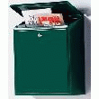 BOÎTE AUX LETTRES - AVEC TOIT INCLINÉ RELEVABLE, H X L X P 360 X 360 X 100 MM TÔLE D'ACIER, PEINT ÉPOXY, ANTHRACITE 7016