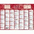 CALENDRIER ANNUEL - CALENDRIERS BOUCHUT GRANDRÉMY - COLORIS ASSORTIS - 7 MOIS AU RECTO/VERSO - 38 5 X 54 CM