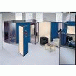CLOISON - FEUTRE, CADRE GRIS ARDOISE BLEU, H X L 1300 X 1300 MM