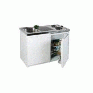 KITCHENETTE 800*600 AVEC PLACARD SOUS ÉVIER INOX, RÉFRIGÉRATEUR, PLAQU