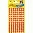 PASTILLES DE COULEURS AVERY ZWECKFORM 3010 Ø8 MM ROUGE