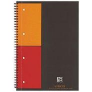 CAHIER À SPIRALES OXFORD NOTEBOOK A+ 23 X 29,7 CM - PERFORÉ 4 TROUS - PETITS CARREAUX  160 PAGES