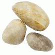 GALET POLI BLANC CRÈME 45/80 MM