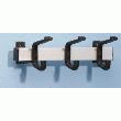 PORTEMANTEAU MURAL EN ALUMINIUM - CHARGE MAX. PATÈRES 90 KG 3 PATÈRES, LARGEUR 300 MM, LOT DE 2