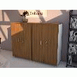 ARMOIRE BASSE BICOLORE PORTES BATTANTES
