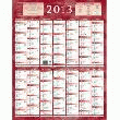 CALENDRIER ANNUEL - CALENDRIERS BOUCHUT GRANDRÉMY - COLORIS ASSORTIS - 14 MOIS SUR UNE FACE - 55 X 43 CM