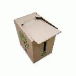 CORBEILLE DE BUREAU ECO CITOYENNE POUR PAPIERS - EN KRAFT BLANC - LOT DE 5