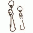 MOUSQUETONS PIVOTANTS CHROMÉS - LONGUEUR 8 CM