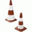 CONE DE SIGNALISATION 500MM POLYETHYLENE ROUGE/BLANC