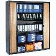 ARMOIRE HAUTE À RIDEAUX DÉMONTABLES DÉCOR BOIS LARGEURS SPÉCIFIQUES 200 X 140 CM ALUMINIUM-MERISIER