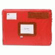 POCHETTE NAVETTE  À SOUFFLETS ALBA - FORMAT 42X32X5CM - ROUGE