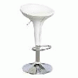 TABOURET - LOT DE 2 TABOURETS DE BAR BLANCS EDEN  ASPECT CUIR