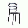 CHAISE POLYCARBONATE CHAISE SENSO NOIR/NOIR TRANSPARENT
