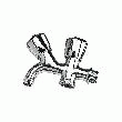 ROBINET MAL DOUBLE EN LIGNE/ARRIVÉE 15X21(1/2 ) - SORTIE 20X27(3/4 )