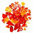 ECLAT DE VERRE RUBIS 7/12 MM