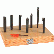 JEU DE 7 MINI PORTE-OUTILS.