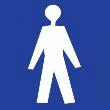 PANNEAU ADH 200X200 MM TOILETTES MESSIEURS.