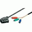 CÂBLE ADAPTATEUR PÉRITEL/ 3 X RCA MÂLES 1 M