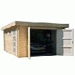 GARAGE EN BOIS RED PLAIN 20,37M² - 44MM GARAGE BOIS
