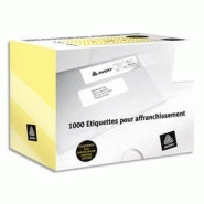 1000 ÉTIQUETTES AVERY POUR AFFRANCHISSEMENT - UNE DE FRONT DE 15,5 X 3,9CM