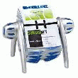 FICHIER ROTATIF DURABLE POUR CARTES DE VISITE VISIFIX FLIP - GRIS / BLEU