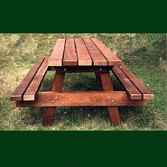 ENSEMBLE TABLE ET BANCS AIRCAMPAGNE