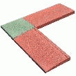 LOT DE 4 DALLES 0,50 X 0,25 M ÉPAISSEUR 45 MM ROUGE