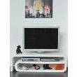 MEUBLE TV - HI-FI - AROBASE MEUBLE TV 129CM LAQUÉ BLANC