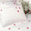 DRAPS DE LIT AVEC ANéMONES ROSES